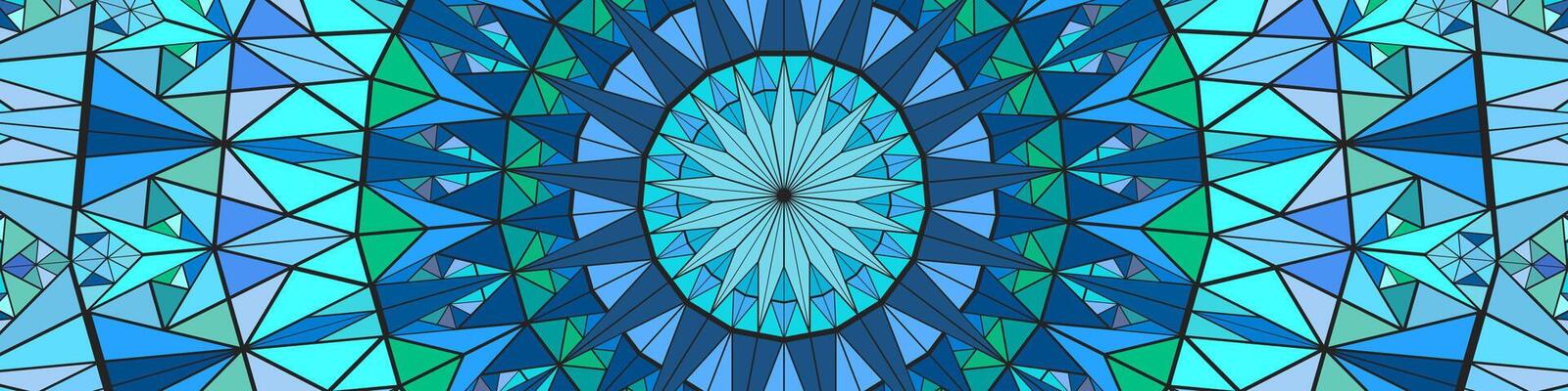 Polygonal abstract circular tile pattern background design