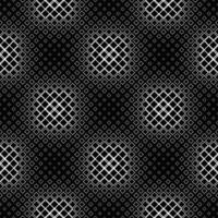 Geometrical seamless black and white square pattern background - monochrome design vector