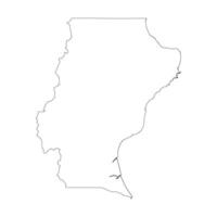 Santa Cruz province blank outline map vector