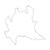 Lombardy blank outline map vector