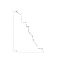 Yukon territory blank outline map vector