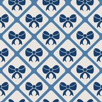 Simple and Sophisticated Bow Motif in a Seamless Design vector