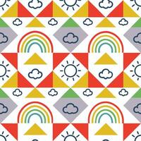 Hand-Drawn Rainbow Illustration in Black and White with a Simple Design vector