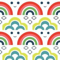 Simple Line Drawings of Black and White Rainbows with Clean Arcs vector