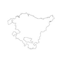 Basque Autonomous Community outline map vector