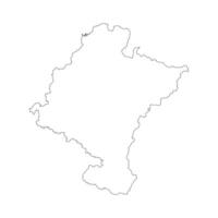 Navarre, Spain blank outline map vector
