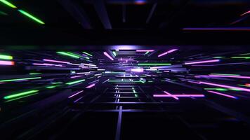 Purper en groen sci-fi cybernetisch flitser rangschikking achtergrond vj lus ik 4k video