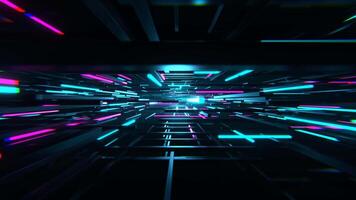 Cyan and Pink Sci-Fi Cybernetic Strobe Array Background VJ Loop I 4K video