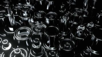 Silver Metallic Moving Abstract Cylinders Background VJ Loop I 4K video
