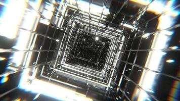 White Mesh Square Neon Portal Background VJ Loop I 4K video