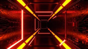 Orange and Red Neon Strobe Texture Chip Corridor Background VJ Loop I 4K video