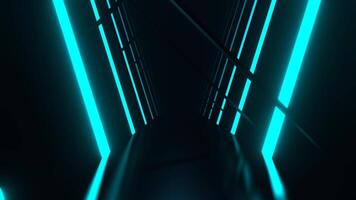 Cyan and Pink Neon Strobe Corridor With Asymmetrical Frames Background VJ Loop I 4K video