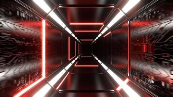 White and Red Neon Strobe Texture Chip Corridor Background VJ Loop I 4K video