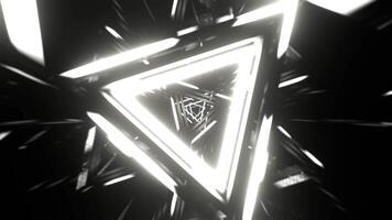 White Dynamic Strobe Triangle Tunnel Background VJ Loop I 4K video