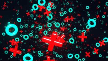 Turquoise and Red Xo Tunnel Background VJ Loop I 4K video