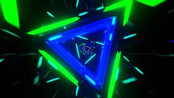 Multicolor Dynamic Strobe Triangle Tunnel Background VJ Loop I 4K video