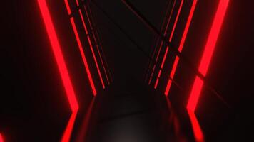 Red and White Neon Strobe Corridor With Asymmetrical Frames Background VJ Loop I 4K video