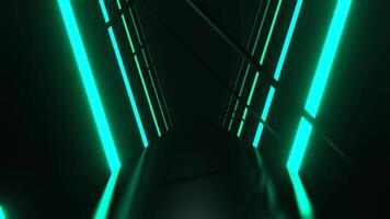 Turquoise and Red Neon Strobe Corridor With Asymmetrical Frames Background VJ Loop I 4K video