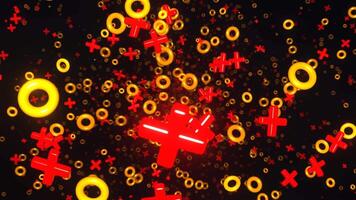 Yellow and Red Xo Tunnel Background VJ Loop I 4K video