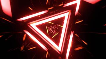 Red and Orange Dynamic Strobe Triangle Tunnel Background VJ Loop I 4K video
