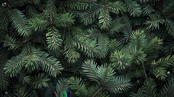 A close up of a christmas tree with needles photo
