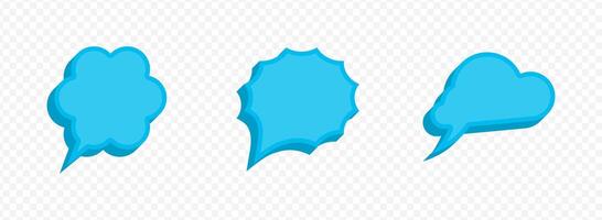 there are three blue speech bubbles without the word vector
