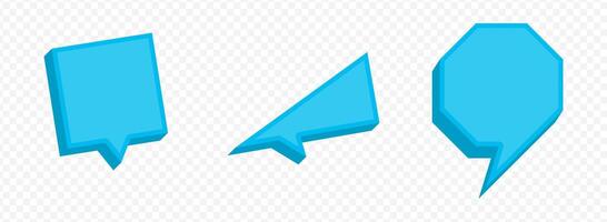 the three blue speech bubbles on a white background vector
