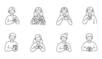 The coffee drinking people icon is an editable icon that can be used on websites and applications. vector