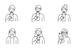 The people drinking water icon is a icon that can be easily used and edited in web projects. vector