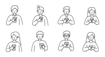The coffee drinking man and woman icon is available as a usable and editable file on digital platforms. vector