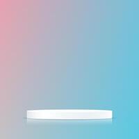 Pink and Blue background 3d with white podium Space for selling products on the website. Product display background. illustration. vector