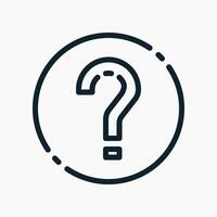 Design Illustration graphic of question mark icon with line style. Suitable for UI, mobile design, web design, etc. vector