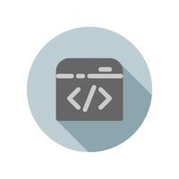Design Illustration graphic of website code icon with flat style. Suitable for UI, mobile design, web design, etc. vector