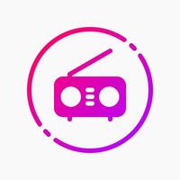 Design Illustration graphic of radio icon with gradient style. Suitable for UI, mobile design, web design, etc. vector