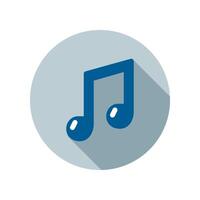 Design Illustration graphic of Musical note icon with flat style. Suitable for UI, mobile design, web design, etc. vector