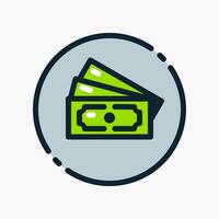 Design Illustration graphic of currency icon with colored line style. Suitable for UI, mobile design, web design, etc. vector