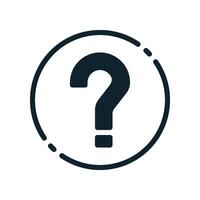 Design Illustration graphic of question mark icon with glyph style. Suitable for UI, mobile design, web design, etc. vector