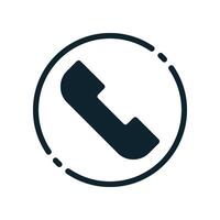 Design Illustration graphic of phone icon with glyph style. Suitable for UI, mobile design, web design, etc. vector