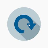 Design Illustration graphic of restart icon with flat style. Suitable for UI, mobile design, web design, etc. vector