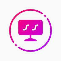 Design Illustration graphic of monitor icon with gradient style. Suitable for UI, mobile design, web design, etc. vector