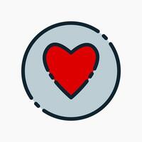 Design Illustration graphic of love mark icon with colored line style. Suitable for UI, mobile design, web design, etc. vector