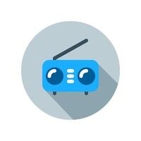 Design Illustration graphic of radio icon with flat style. Suitable for UI, mobile design, web design, etc. vector