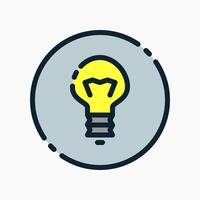 Design Illustration graphic of lamp icon with colored line style. Suitable for UI, mobile design, web design, etc. vector