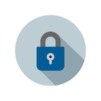 Design Illustration graphic of padlock icon with flat style. Suitable for UI, mobile design, web design, etc. vector