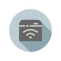 Design Illustration graphic of wifi website icon with flat style. Suitable for UI, mobile design, web design, etc. vector