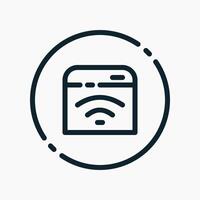 Design Illustration graphic of wifi website icon with line style. Suitable for UI, mobile design, web design, etc. vector