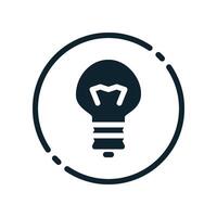 Design Illustration graphic of lamp icon with glyph style. Suitable for UI, mobile design, web design, etc. vector