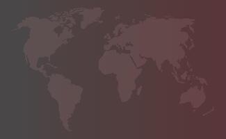 World map isolated on gradient background. Flat Earth, world map template. vector
