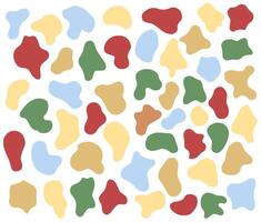 Liquid graphic design element in Christmas colors. Liquid abstract geometric shapes splash. Halftone wavy set. vector