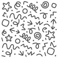 Set of flat abstract backgrounds. Straight and curved lines indicate a certain direction, springs, symbols. vector